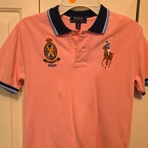 Polo by Ralph Lauren Kids Pink Polo with Embroidered Crest